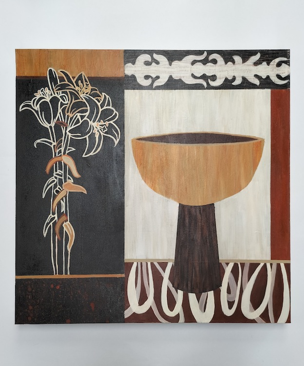 Megan Huffadine  | Still Life with Vessel 1  brown  |  McAtamney Gallery and Design Store | Geraldine NZ